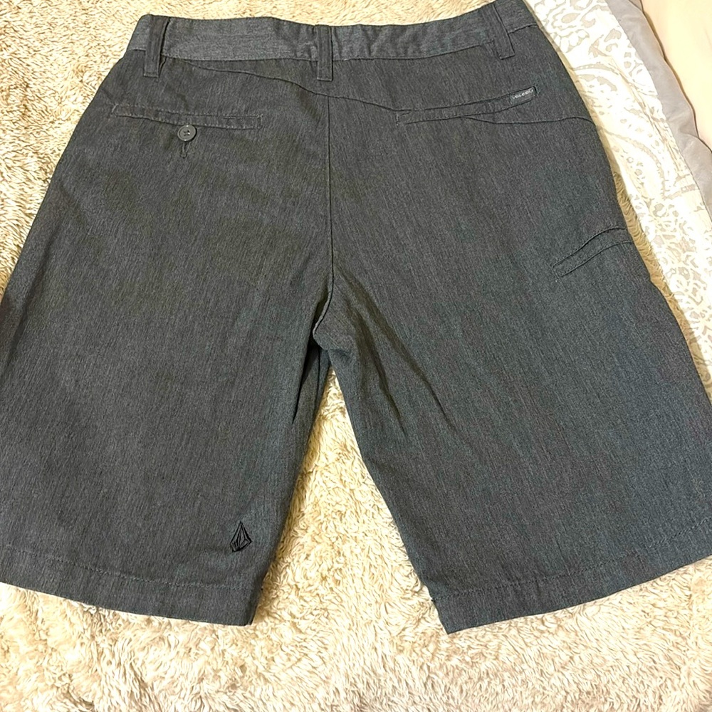 Volcom  size 14 waist 27 boys shorts dark grey, like new.